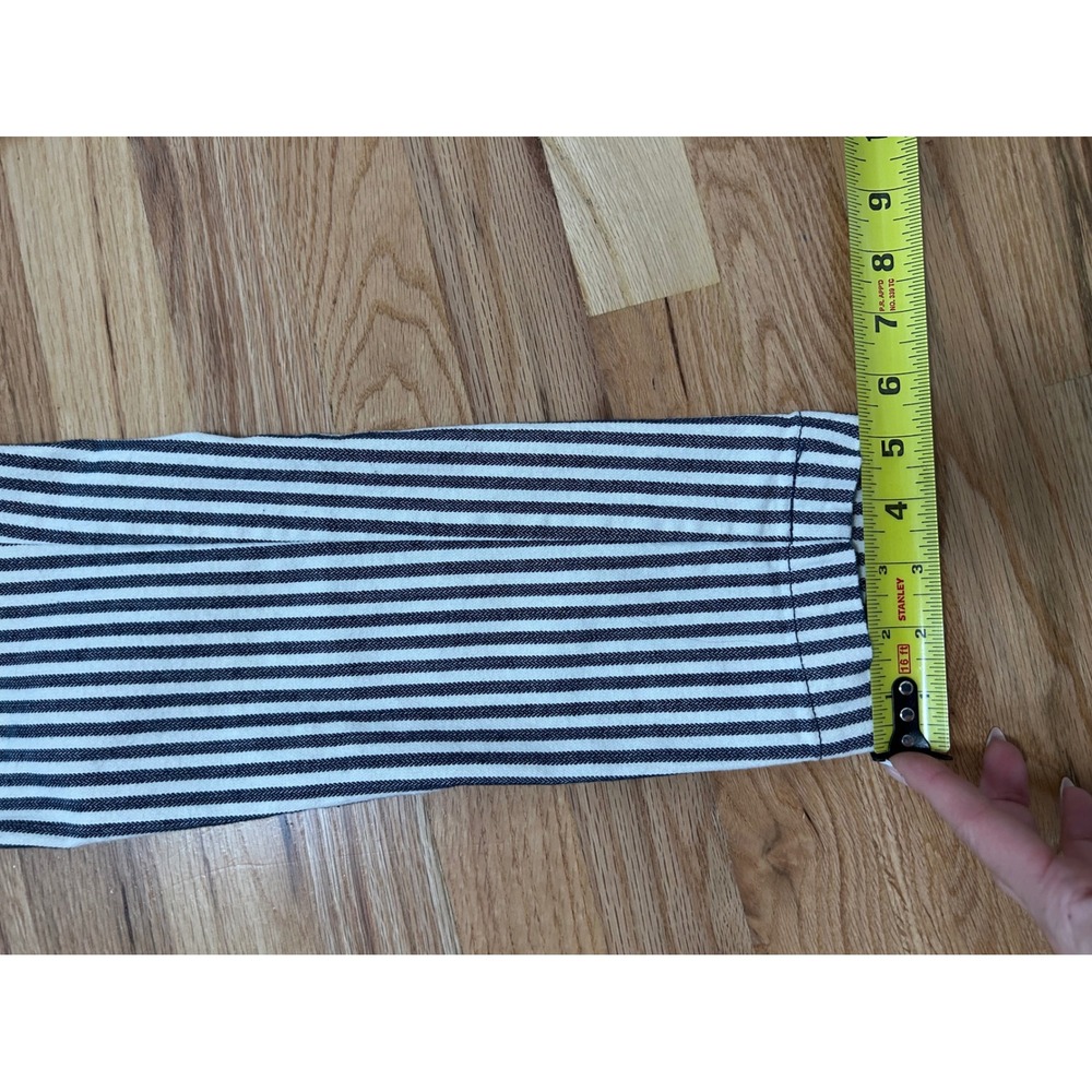 Free People Frankie High Waisted Striped Button Fly Pants Size 6 - Picture 12 of 13